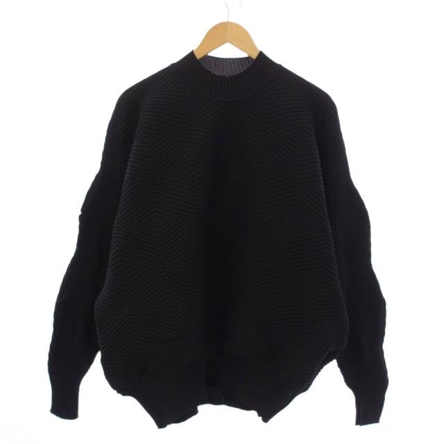 【中古】イッセイミヤケ ISSEY MIYAKE A-POC ABLE TYPE-K STEAM STRETCH KNIT ニット カットソー 長袖 2 黒
