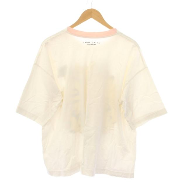 【中古】イッセイミヤケ ISSEY MIYAKE IKKO TANAKA Tシャツ カットソー 半袖 花柄 2 白 ホワイト RT36JK251 /AN30_1