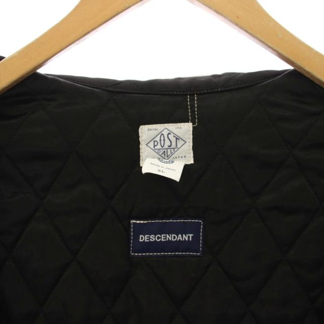【中古】ポストオーバーオールズ DESCENDAN ヒッコリーストライプジャケット ステンカラージャケット 中綿 XL 紺 白_5