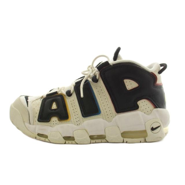 【中古】ナイキ エア モア アップテンポ 96 スニーカー シューズ US8.5 26.5?p 白 黒 DM1297-100