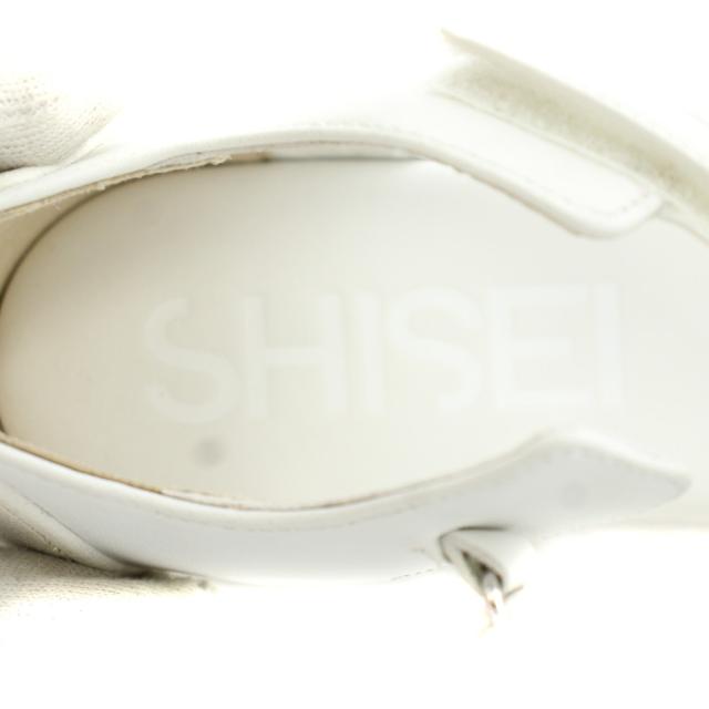 【中古】未使用品 シーセイ SHISEI サムホールサンダル ストラップ レザー 37 白 ホワイト 42025O-0101-204 /AN21_3
