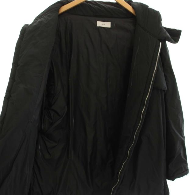 【中古】エイトン ATON エクラ eclat サイドジップ中綿フードジャケット ジップアップ アウター 2 黒 /YM レディース_2