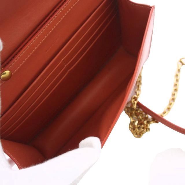 【中古】セリーヌ CELINE チェーンウォレット ショルダーバッグ レザー 茶 /KH ■OH レディース_5
