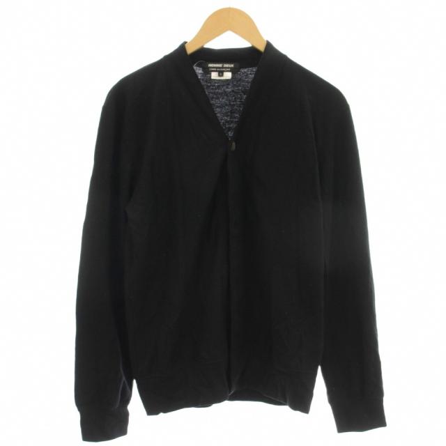 【中古】コムデギャルソンオムドゥ COMME des GARCONS HOMME DEUX AD2010 カーディガン ニット 長袖 ウール S 黒