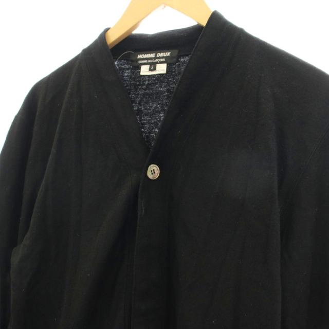【中古】コムデギャルソンオムドゥ COMME des GARCONS HOMME DEUX AD2010 カーディガン ニット 長袖 ウール S 黒