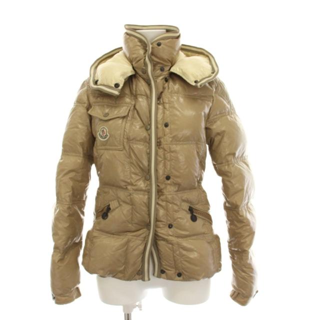 【中古】モンクレール MONCLER クインシー QUINCY ダウンジャケット アウター 0 ベージュ 45300/50 /YM レディース