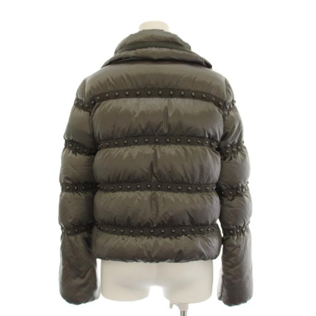 【中古】モンクレール MONCLER ブラッシュ BOURRACHE ダウンジャケット スタッズ ジップアップ アウター 0 グレー_1