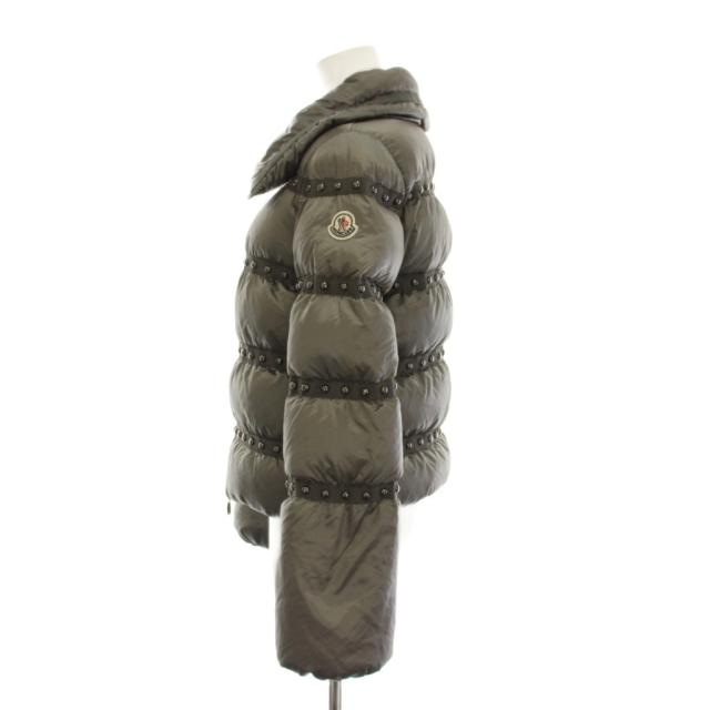 【中古】モンクレール MONCLER ブラッシュ BOURRACHE ダウンジャケット スタッズ ジップアップ アウター 0 グレー_2