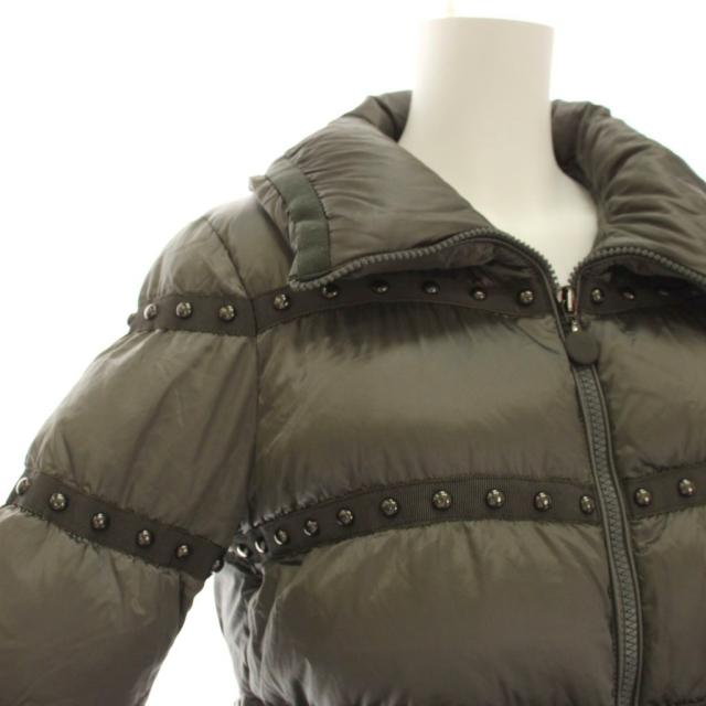 【中古】モンクレール MONCLER ブラッシュ BOURRACHE ダウンジャケット スタッズ ジップアップ アウター 0 グレー_3