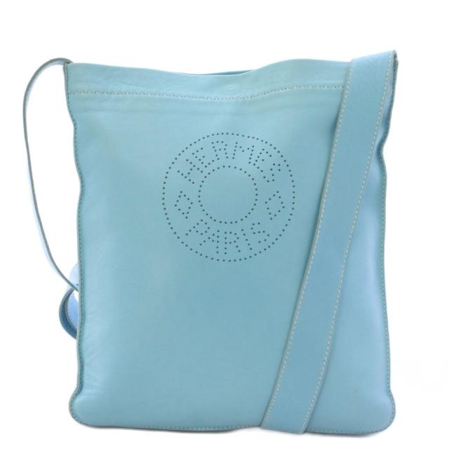 【中古】エルメス HERMES クルードセル ショルダーバッグ 水色 □O刻印 /KH ■OH レディース