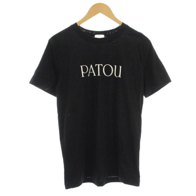 中古】パトゥ PATOU Tシャツ 半袖 ロゴ カットソー XS 黒 ブラック