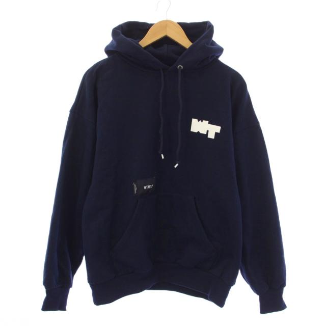 【中古】ダブルタップス WTAPS 25AW PAVILION HOODY パーカー プルオーバー ロゴ 2 紺 ネイビー 252ATDT-HPM01S