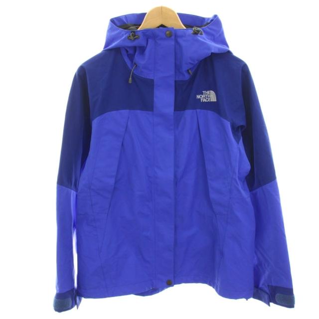 【中古】ザノースフェイス MOUNTAIN JACKET マウンテンパーカー ジャケット ナイロン ジップアップ L 青 ブルー