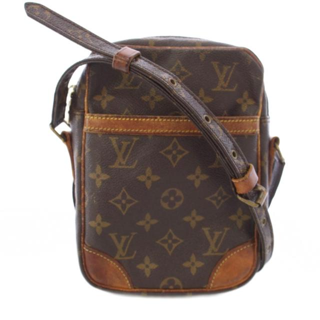 【中古】ルイヴィトン LOUIS VUITTON モノグラム ダヌーブPMCT ショルダーバッグ 茶 ブラウン M45266 レディース