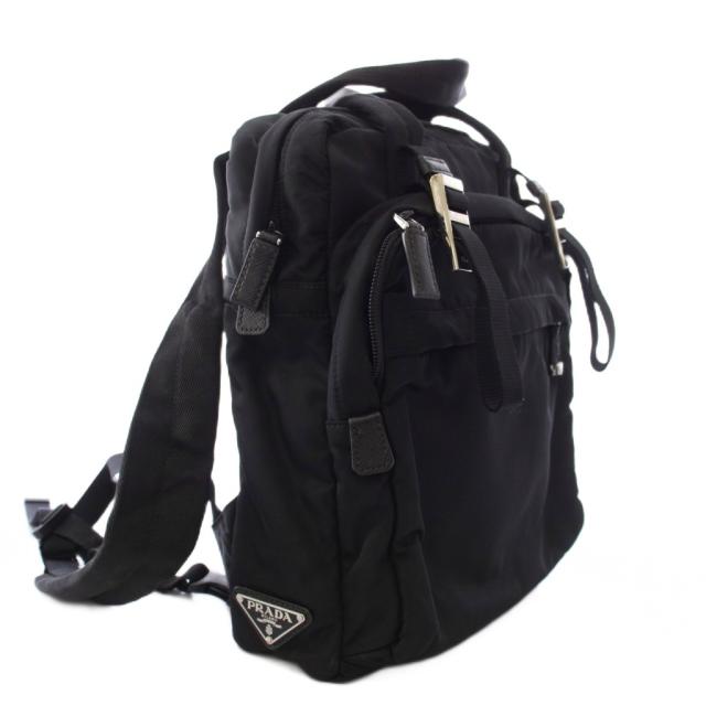 【中古】プラダ PRADA ナイロン リュック デイパック 三角プレート 黒 2VZ012 /AN ■OH レディース_1