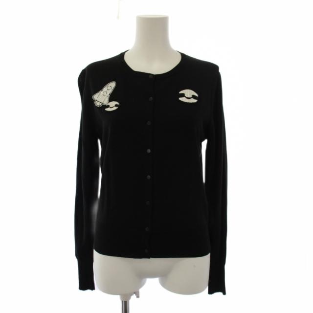 【中古】ヴィヴィアンタム VIVIENNE TAM カーディガン 長袖 パンダ柄 40 黒 07176066 レディース