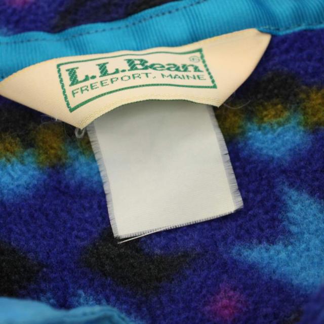 【中古】エルエルビーン L.L.BEAN フリースプルオーバー 長袖 ノルディック柄 青 ブルー 水色 ライトブルー メンズ_4