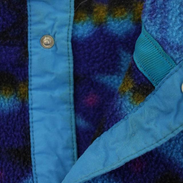 【中古】エルエルビーン L.L.BEAN フリースプルオーバー 長袖 ノルディック柄 青 ブルー 水色 ライトブルー メンズ_6