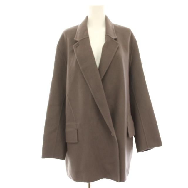 【中古】未使用品 サロン 25AW シャルムリバージャケットコート ミドルウール チェスターコート F 茶 ブラウン