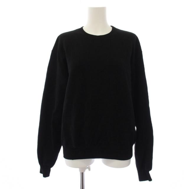 【中古】オーラリー AURALEE 25AW SMOOTH SOFT BD SWEAT P/O スウェット 長袖 0 黒 レディース
