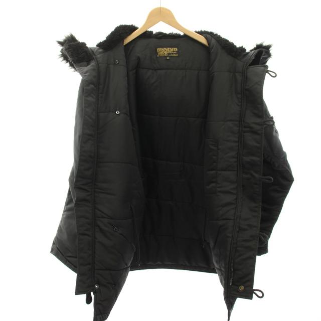 【中古】アルファ × WAIPER VINTAGE N-3B 飛翔上衣 ナイロン ジップアップ M 黒 黒いこと 797-5252028