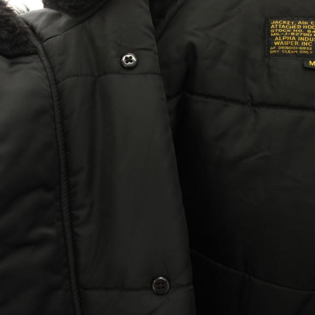 【中古】アルファ × WAIPER VINTAGE N-3B 飛翔上衣 ナイロン ジップアップ M 黒 黒いこと 797-5252028