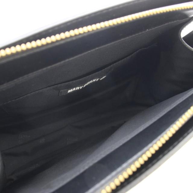 【中古】マリークワント MARY QUANT キルティング ハンドバッグ 花柄 2WAY ショルダーバッグ 黒 ブラック_3