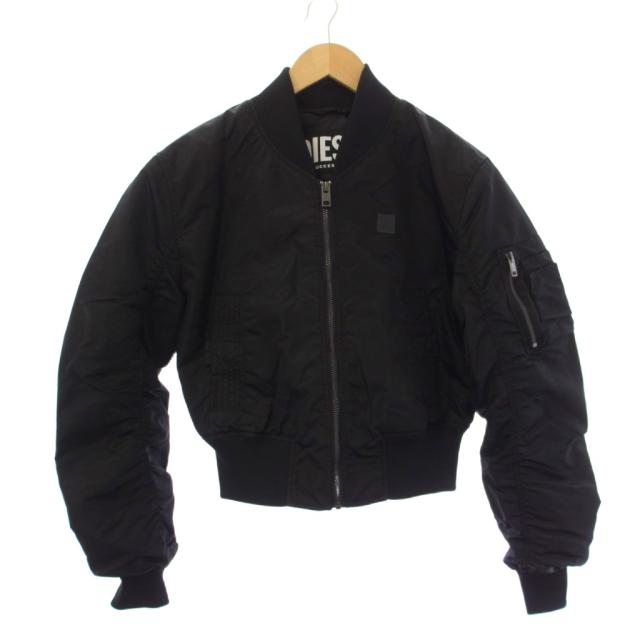 【中古】DIESEL G-MANUA-OUT-N JACKET MA-1 ボンバージャケット ジップアップ ショート丈 XS 黒 レディース
