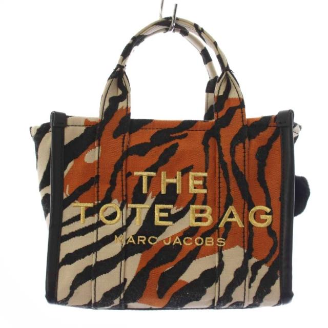 【中古】マークジェイコブス MARC JACOBS ハンドバッグ アニマル柄 黒 アイボリー /BM レディース