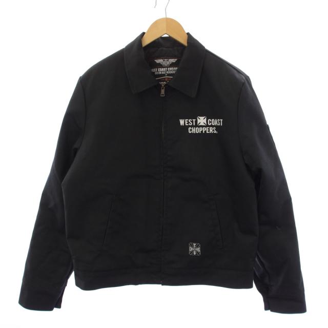 【中古】JESSE JAMES WEST COAST CHOPPERS ワークジャケット ジップアップ 中綿 M 黒 メンズ