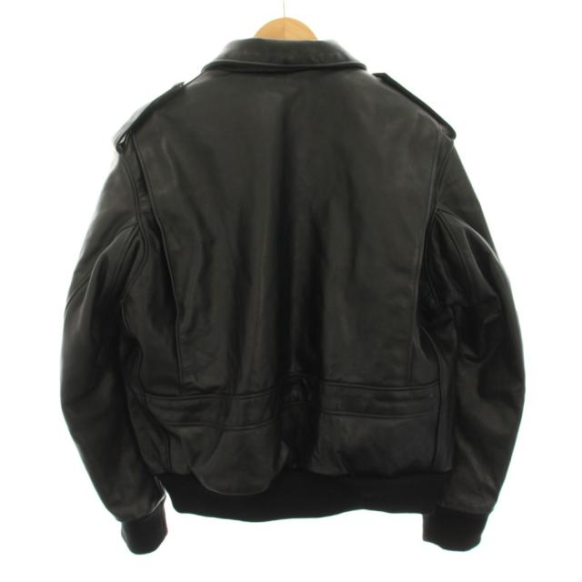 【中古】打つこと SCHOTT A-2レザーフライトジャケット アウター ラインドライブ 44 黒 黒いこと 184SM /YT メンズ