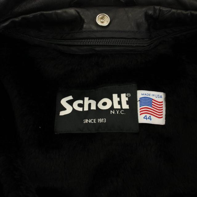 【中古】打つこと SCHOTT A-2レザーフライトジャケット アウター ラインドライブ 44 黒 黒いこと 184SM /YT メンズ
