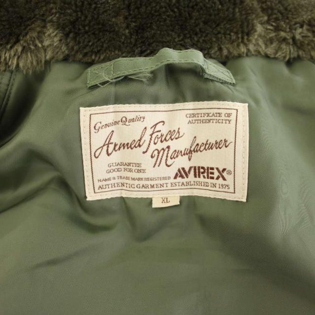 【中古】アヴィレックス AVIREX N-3B 飛翔上衣 ボンネット フェイクファー XL カーキ 6152175 メンズ