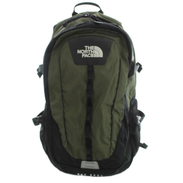 【中古】ザノースフェイス ホットショット リュックサック バックパック ナイロン ロゴ刺繍 27L カーキ NM72302