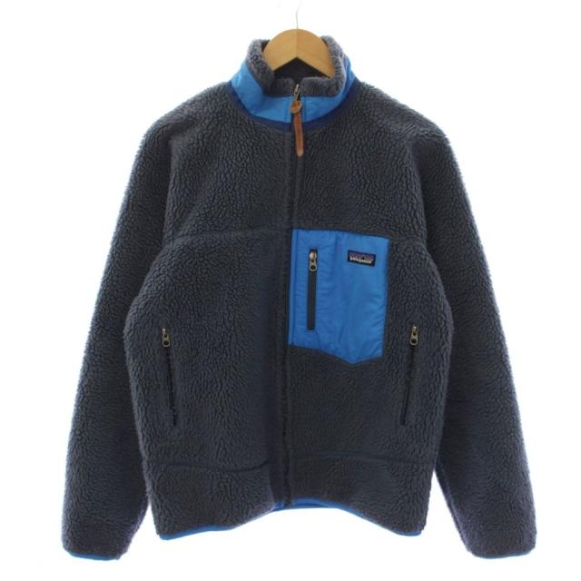 【中古】パタゴニア Patagonia 11AW Classic Retro-X JACKET フリースジャケット ジップアップ S 青 グレー メンズ