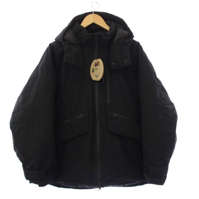 【中古】未使用品 ナンガ NANGA AMERI アメリ POCKET DOWN COAT ダウンジャケット フーディ ジップアップ M 黒