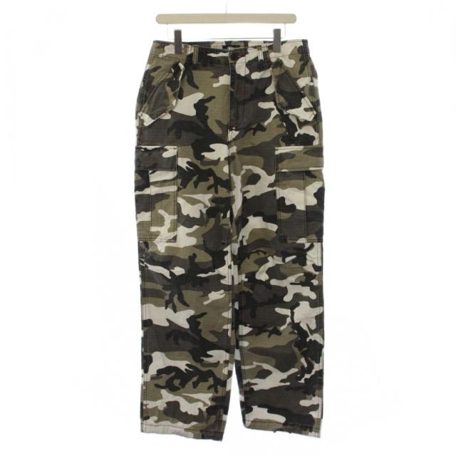 【中古】ステューシー STUSSY カーゴパンツ ジップフライ カモフラ 迷彩柄 30 グレー 116668 /BM メンズ