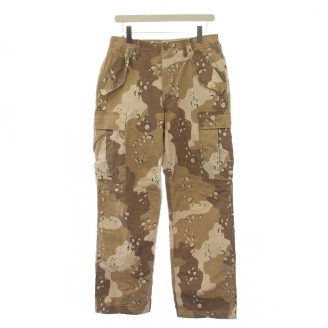 【中古】ステューシー STUSSY カーゴパンツ ジップフライ カモフラ 迷彩柄 30 ブラウン ベージュ メンズ