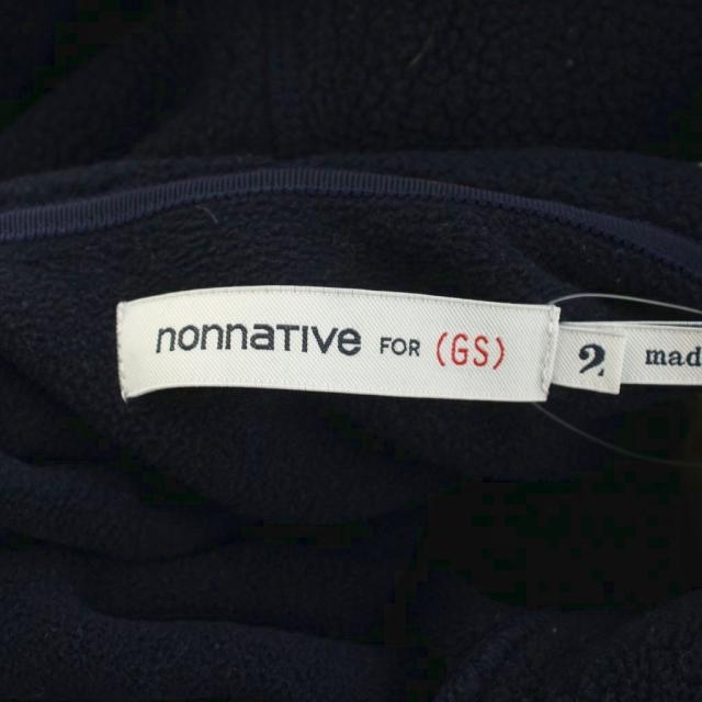 【中古】ノンネイティブ nonnative プルオーバーパーカー トレーナー フリース 2 紺 長袖 無地 フード付 NN-C3651_4