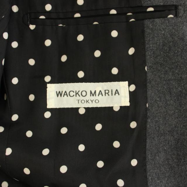 【中古】ワコマリア WACKO MARIA テーラードジャケット シングル 裏地ドット柄 M グレー 08AW-TAI-09 /YT メンズ_3