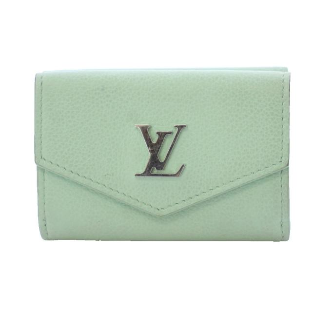 【中古】ルイヴィトン LOUIS VUITTON ポルトフォイユ・ロックミニ 三つ折り財布 レザー ミストグリーン Ｍ81885 /KH