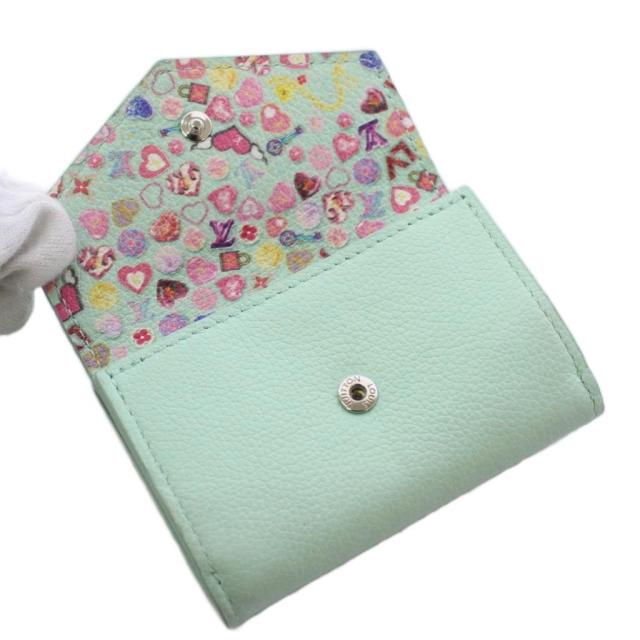 【中古】ルイヴィトン LOUIS VUITTON ポルトフォイユ・ロックミニ 三つ折り財布 レザー ミストグリーン Ｍ81885 /KH_4