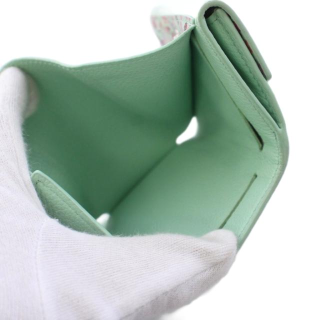 【中古】ルイヴィトン LOUIS VUITTON ポルトフォイユ・ロックミニ 三つ折り財布 レザー ミストグリーン Ｍ81885 /KH_6