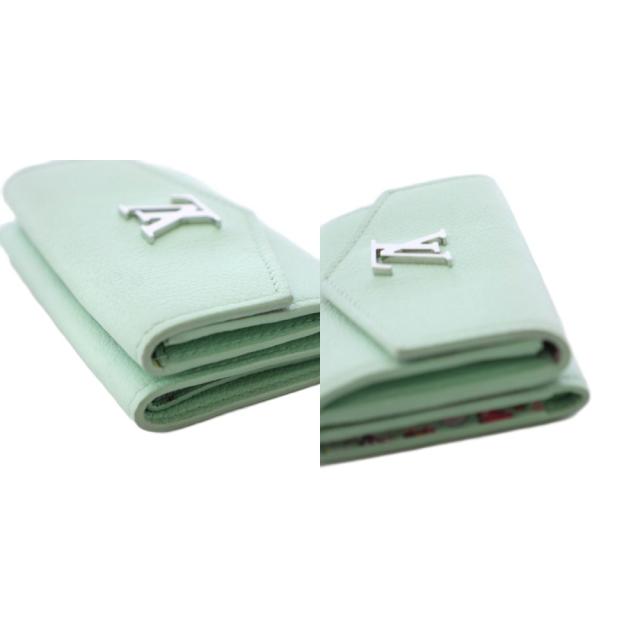 【中古】ルイヴィトン LOUIS VUITTON ポルトフォイユ・ロックミニ 三つ折り財布 レザー ミストグリーン Ｍ81885 /KH_8