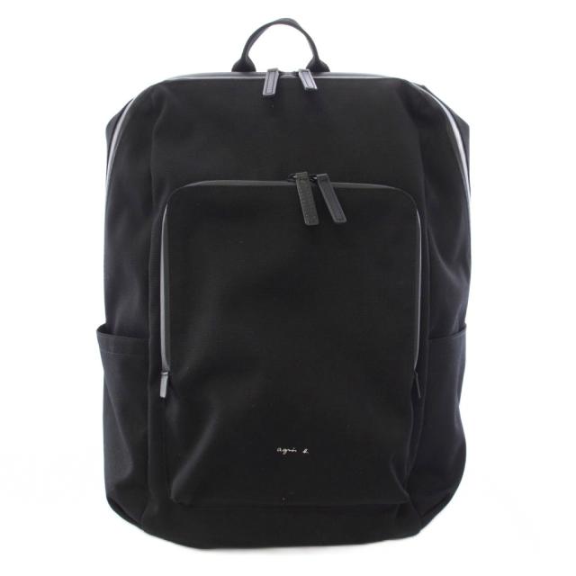 【中古】アニエスベー agnes b. リュックサック デイパック 黒 ブラック MH02B-05 /TK メンズ