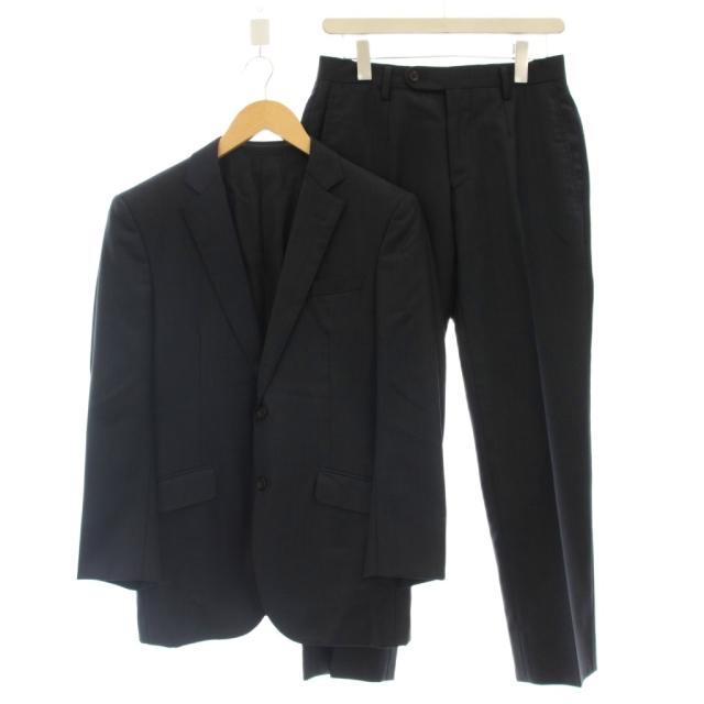 【中古】バーバリー ロンドン BURBERRY LONDON シングルスーツ セットアップ ジャケット パンツ S相当 ネイビー