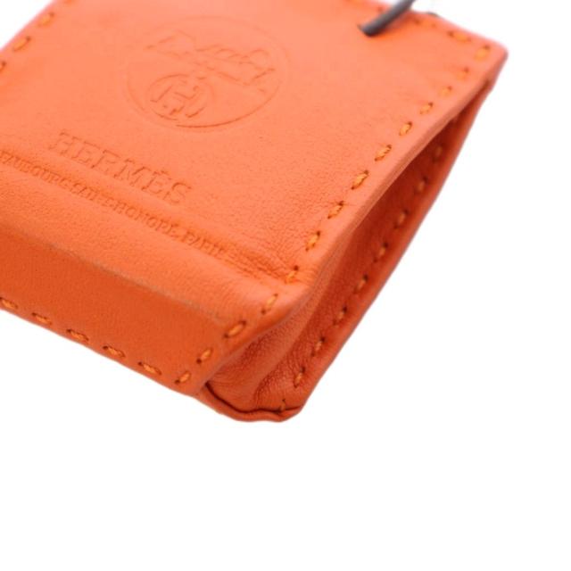 【中古】エルメス サック オランジュ キーホルダー バッグチャーム レザー オレンジ D刻印 /TK ■OH レディース_3