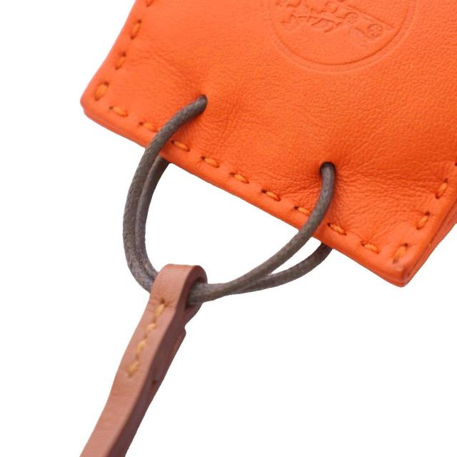 【中古】エルメス サック オランジュ キーホルダー バッグチャーム レザー オレンジ D刻印 /TK ■OH レディース_6