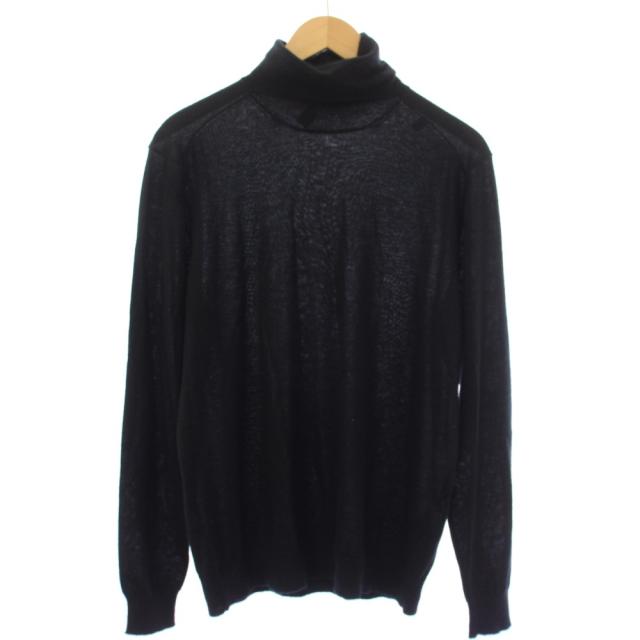 【中古】エトロ ETRO ニット セーター タートルネック カシミヤ100％ 長袖 薄手 L 黒 212-1M507-9793 メンズ