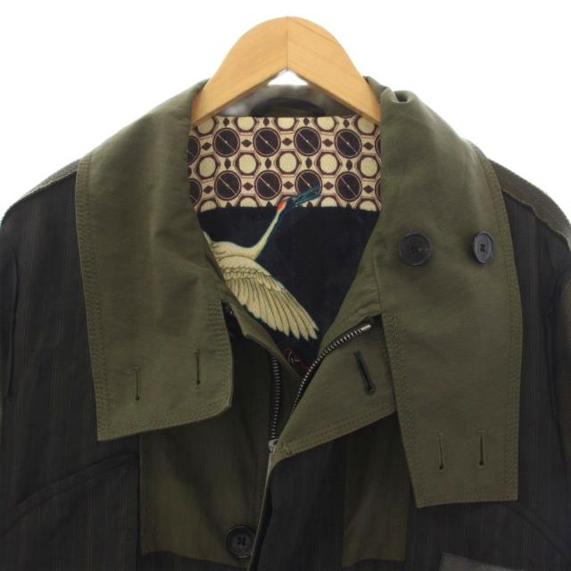 【中古】エトロ ETRO ミリタリーコート ロング スプリングコート 春アウター XL カーキ 191-1S185-1083 /TK メンズ_3